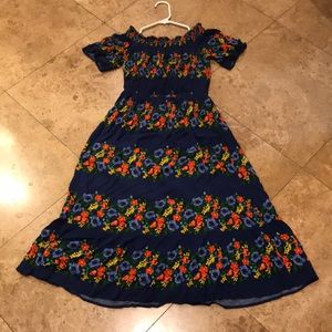 Off the shoulder maxi floral dress